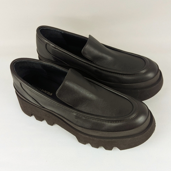 Paloma Barceló Teseo Iris Saw Edge Platform Loafer Moka Brown EU41 US 10.5 NIB - Picture 11 of 15